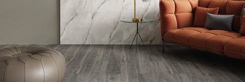 Softwood Ash Grey Textured Wood Wall and Floor Tile 8"x48"